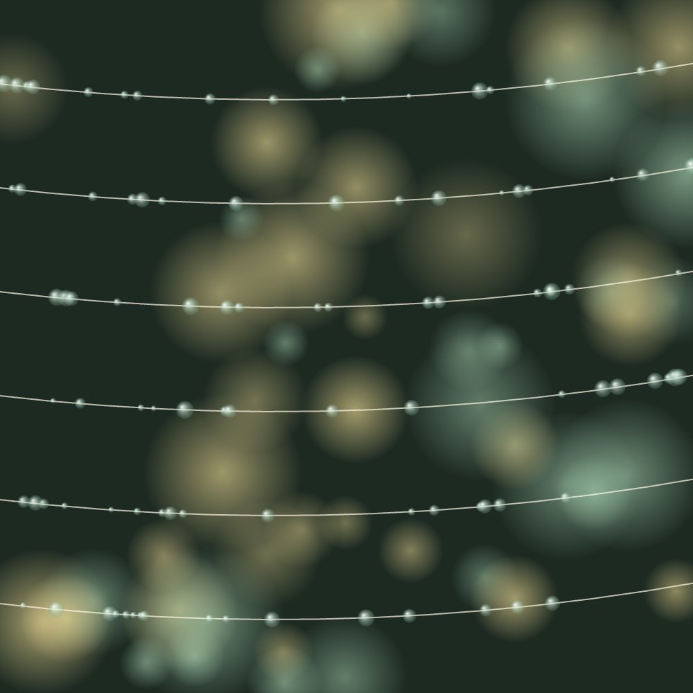 Close-up of silk threads covered in tiny drops of dew.
